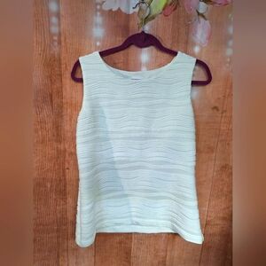 Calvin klein white textured top size medium